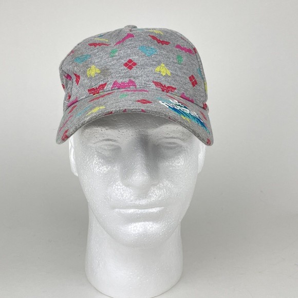 Girls DC Superhero Hat Be Awesome Gray w/ Superhero Symbols Wonder Woman Batman - Picture 2 of 12